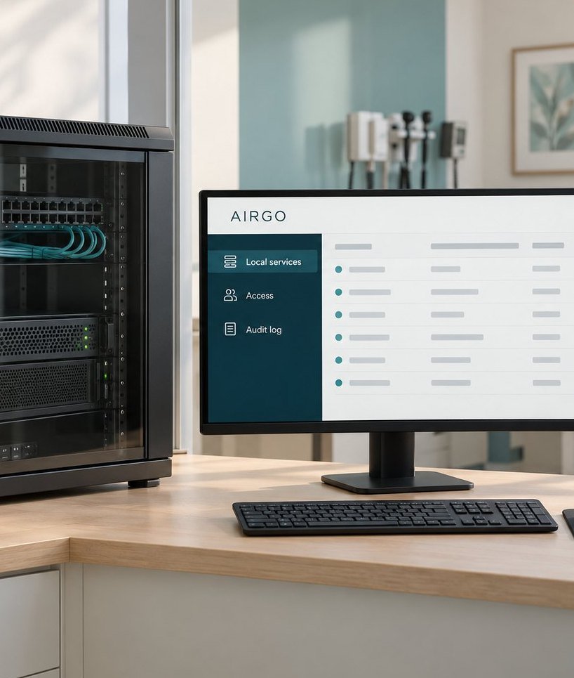 On-premises server and workstation running AIRGO locally